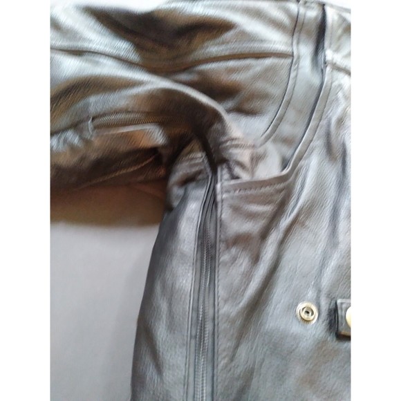 M-BOSS Black Premium Leather Conceal Carry Armored Motorcycle Jacket Lined XL - Picture 10 of 16